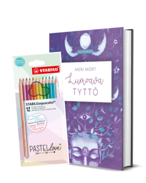 Lumoava tyttö + kynät