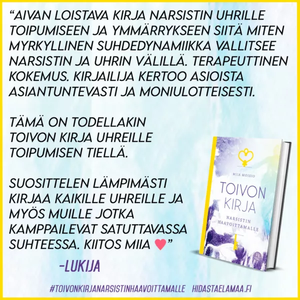 Toivon kirja narsistin haavoittamalle - Image 6